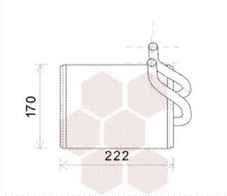 VAN WEZEL Теплообменник, отопление салона 83006170